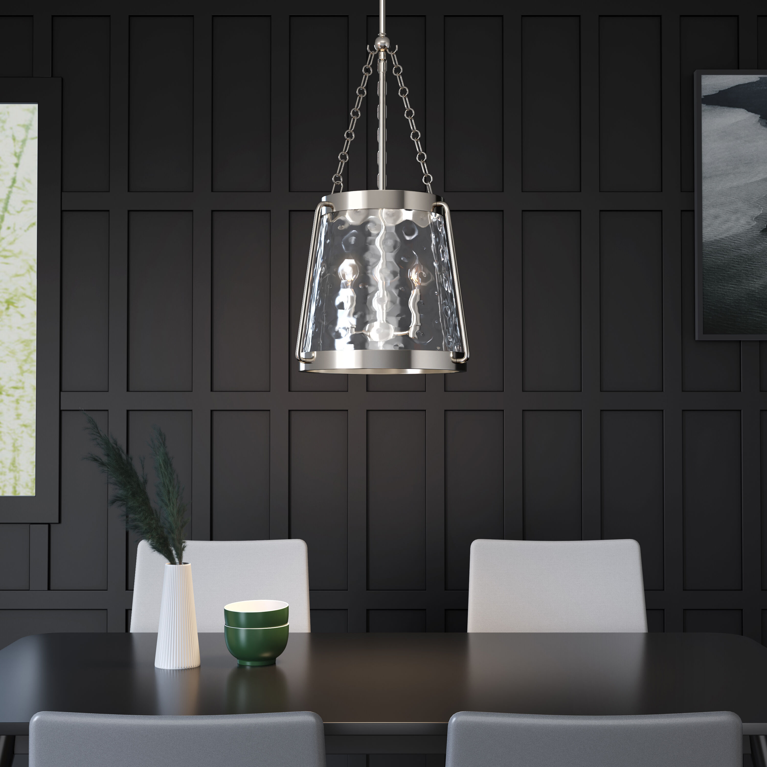 Adabella 3 Light 11.75 inch Polished Nickel Pendant Ceiling Light